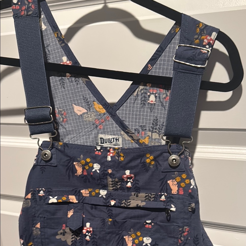 Duluth Trading Co Blue Patterned Jumpsuit